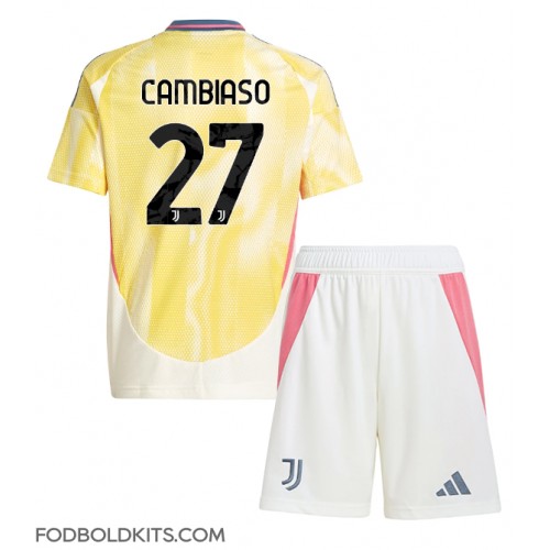 Juventus Andrea Cambiaso #27 Udebanesæt Børn 2024-25 Kortærmet (+ Korte bukser)